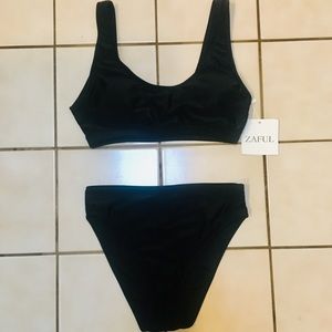 High Waisted Black Bikini from Zaful